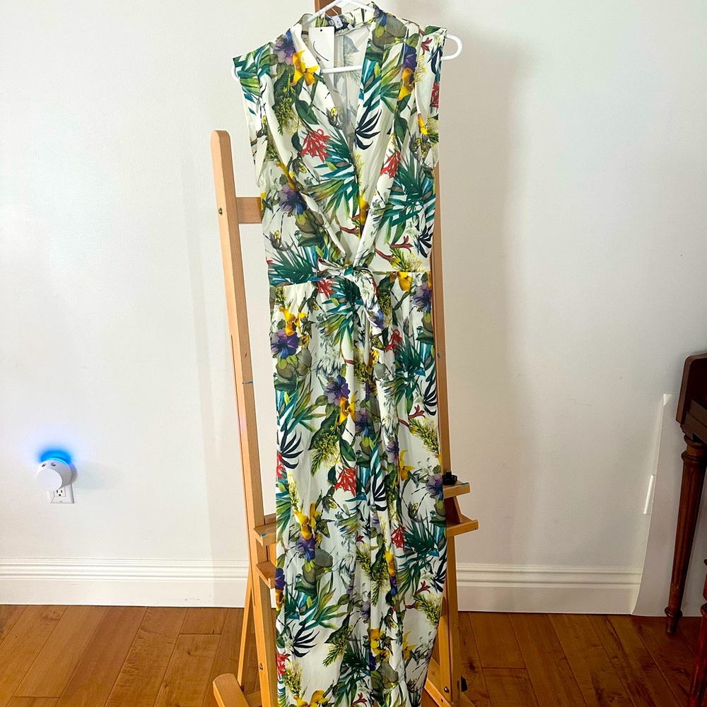 Floral Sleeveless Jumpsuit